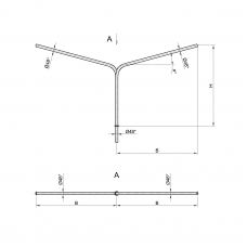 Консольный кронштейн двухрожковый К4-1,5-1,0-1-1