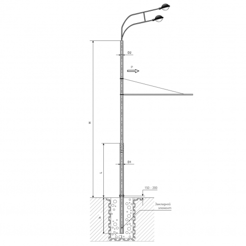 Опора ТФ-1300-9,0-02-ц